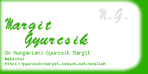 margit gyurcsik business card